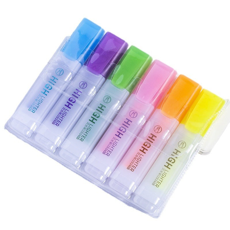 Gracemark bright candy chisel tip highlighters, 6 pack